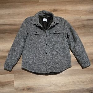 Old Navy Black White Quilted Lined Shacket Size L